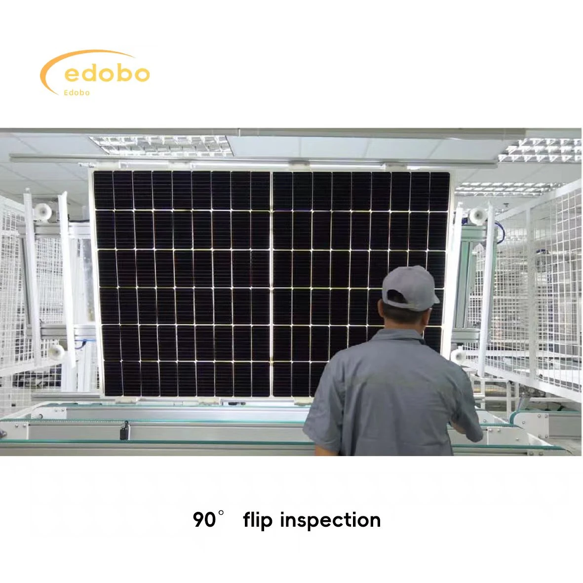 Solar Panels Production Line 90° flip inspection